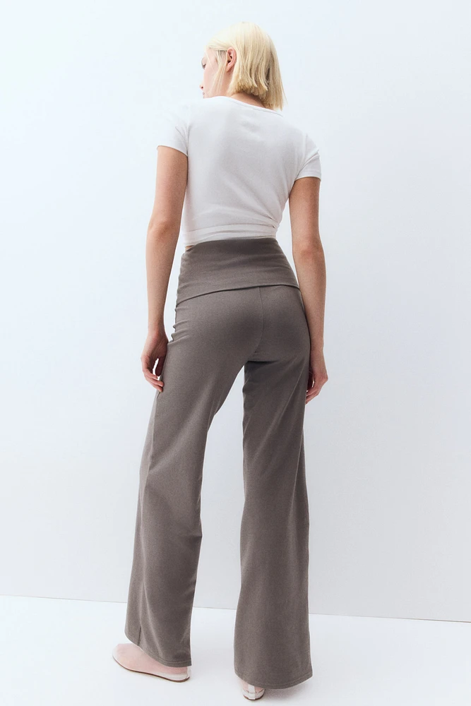 Foldover-Waist Jersey Pants