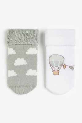 Lot de 2 paires chaussettes en bouclette