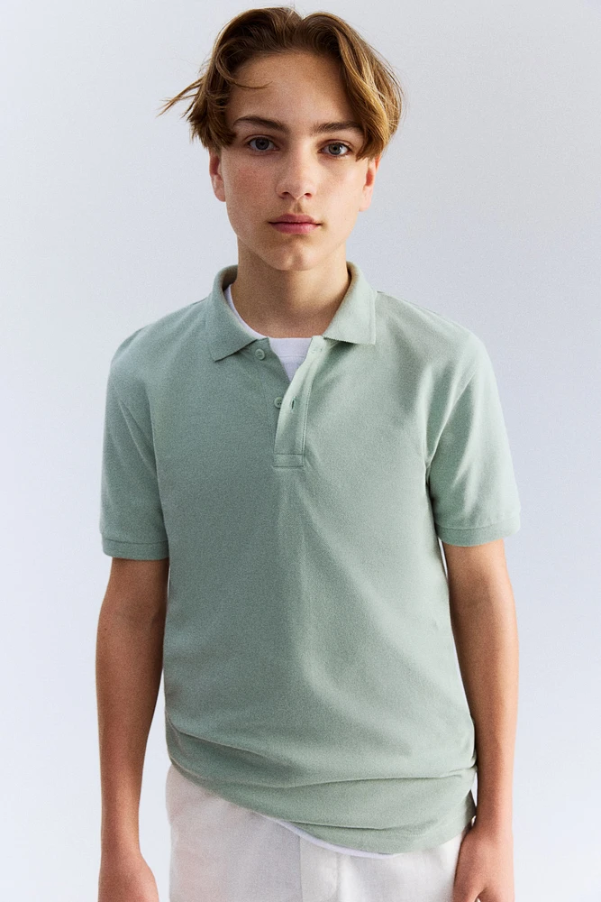 Polo en piqué de coton