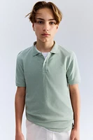 Polo en piqué de coton