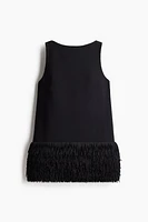 Fringe-Hem Mini Dress