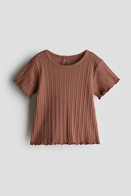 Ribbed jersey top