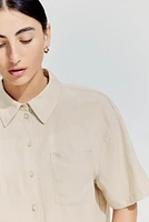 Linen-Blend Shirt