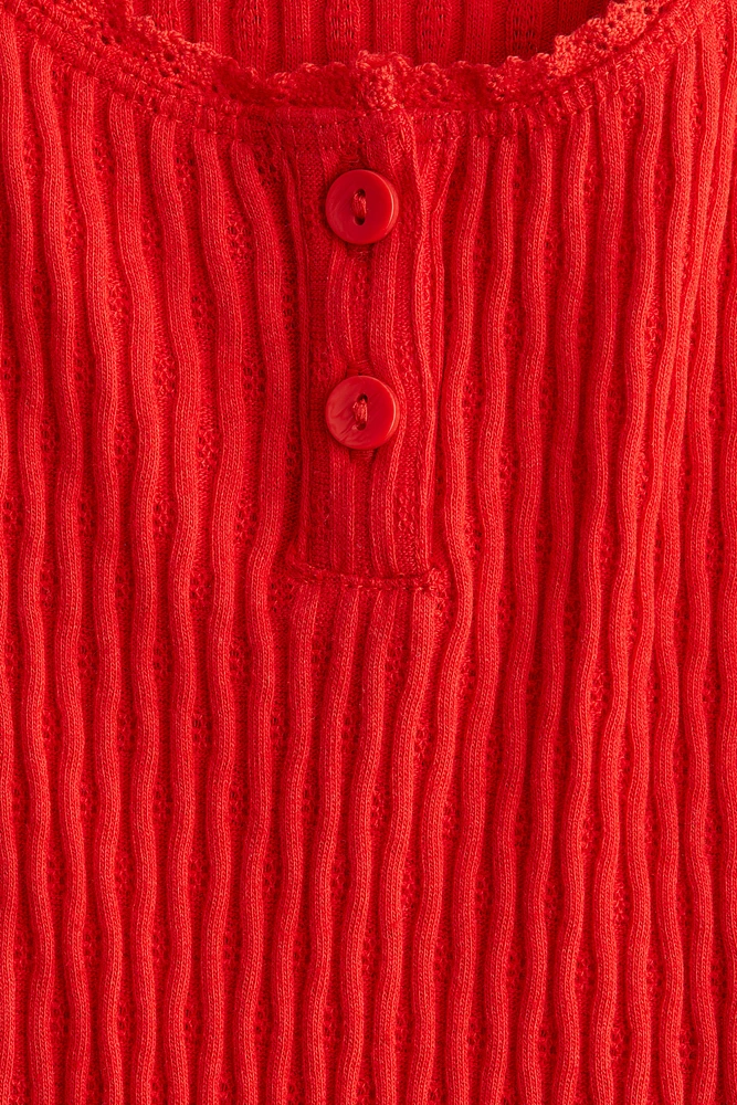 Camisole en pointelle de coton