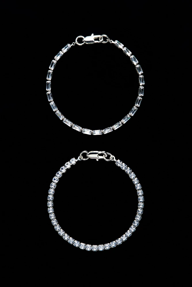 2-pack Rhinestone Bracelets