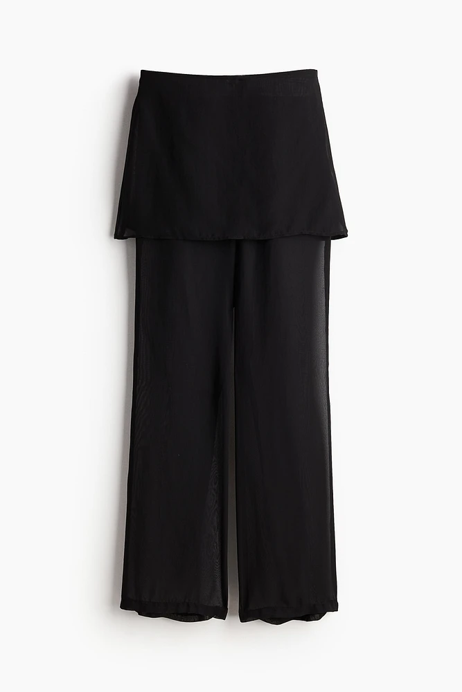 Chiffon Pants with Overskirt