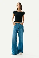 Ribbed Off-the-Shoulder Top