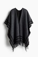 Fringe-trimmed Poncho