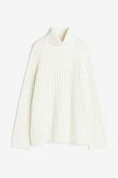 Rib-knit Turtleneck Sweater