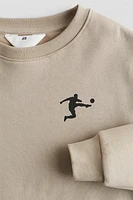 Sweatshirt with Printed Motif
