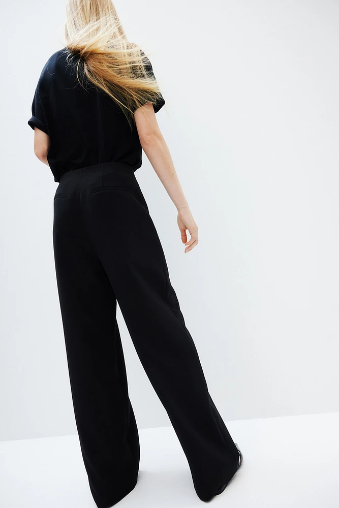 Button-Front Twill Pants