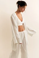 Linen-Blend Robe