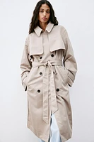 Double-breasted Twill Trench Coat