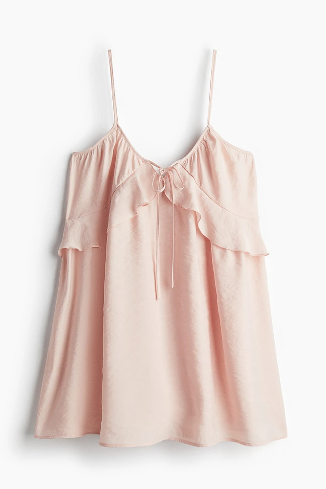 Modal-blend Flounce-trimmed Dress