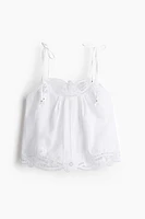 Linen tie-strap top