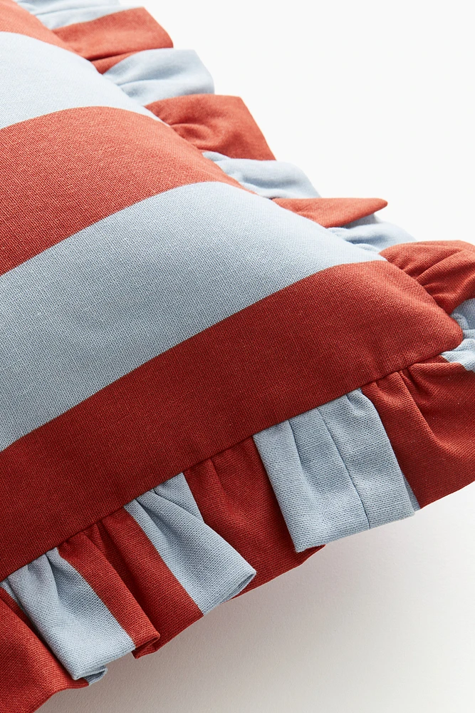 Ruffle-trimmed Cushion Cover