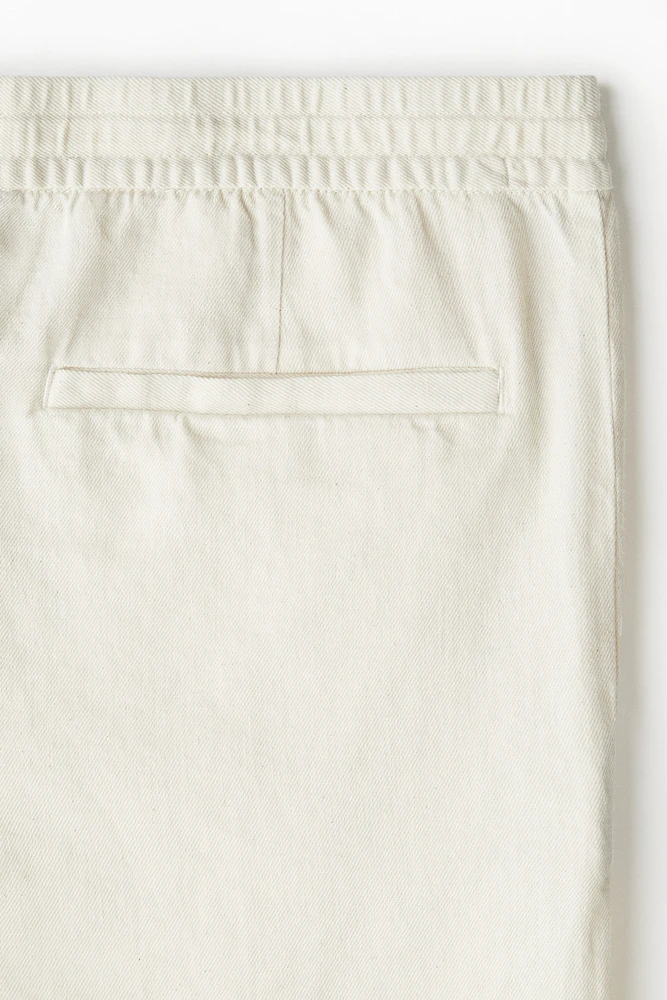 Short décontracté en lin mélangé