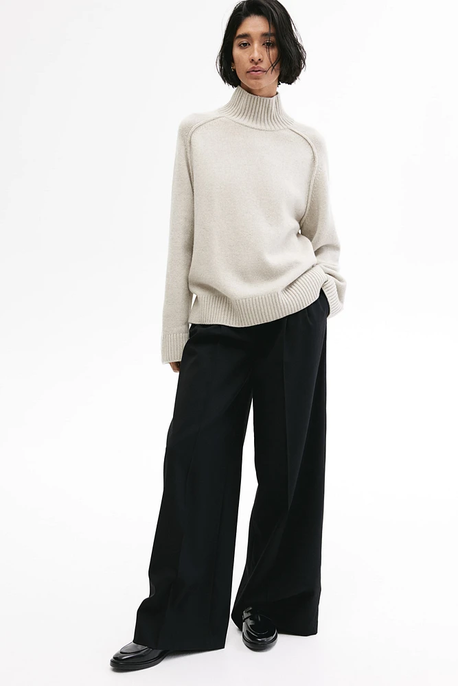 Cashmere-blend Mock Turtleneck Sweater