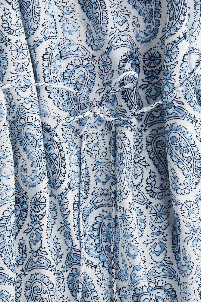Robe tunique avec ceinture à nouer