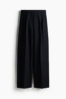 Wide-Leg Linen-Blend Pants