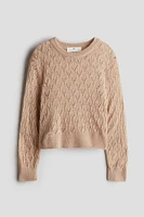 Pointelle-Knit Sweater