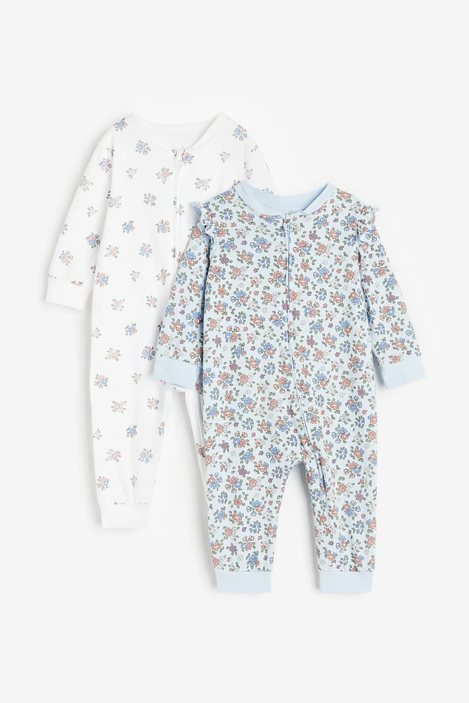 Lot de 2 pyjamas à motif en coton