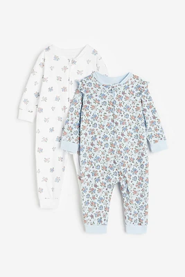 Lot de 2 pyjamas à motif en coton
