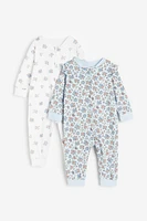 Lot de 2 pyjamas à motif en coton