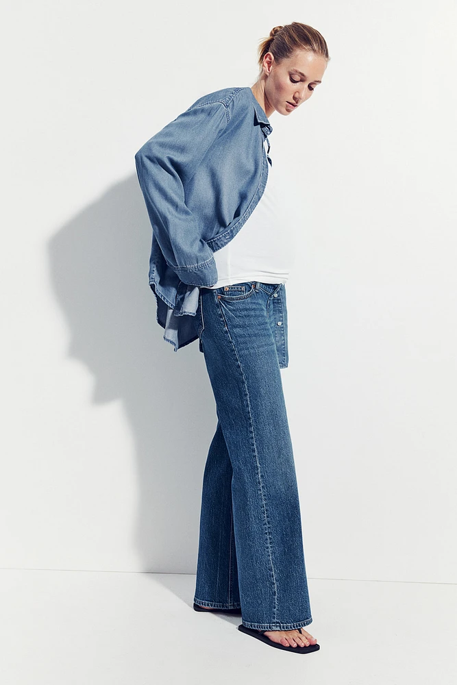 MAMA Tie-Belt Denim Shirt