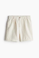 Relaxed Fit Linen-blend Shorts