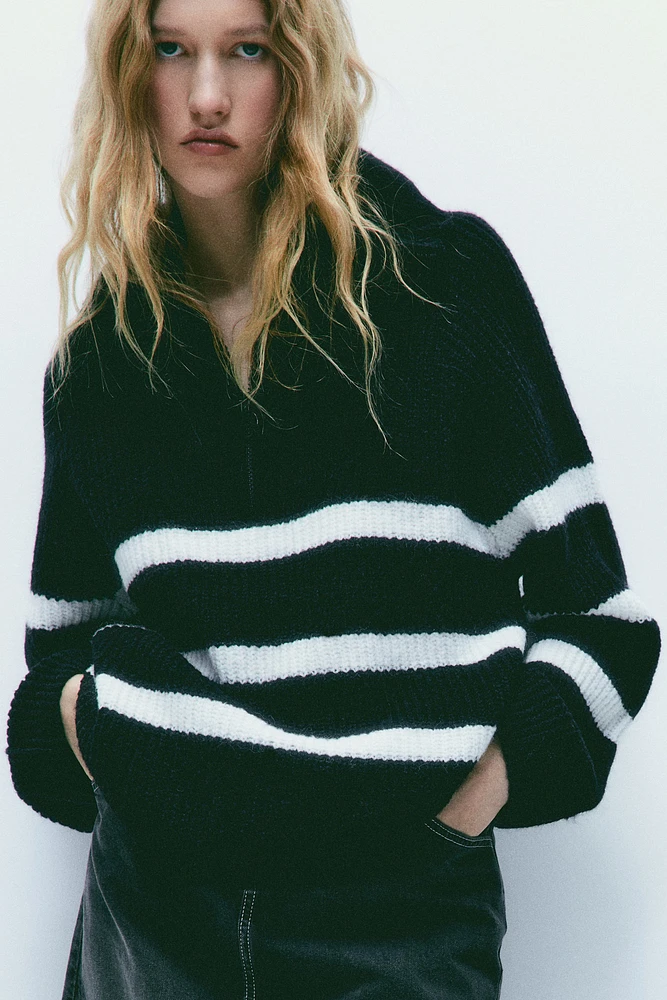 Oversized Half-zip Sweater