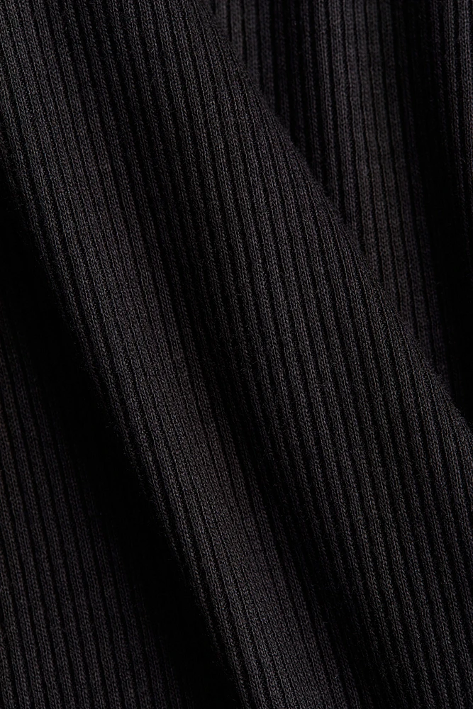 MAMA Rib-Knit Strappy Dress