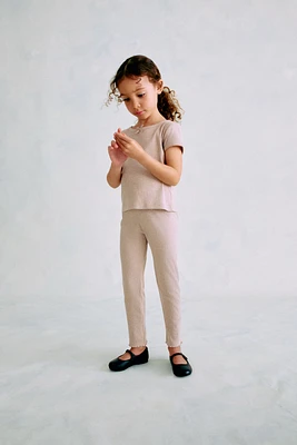 Ribbed Cotton Leggings