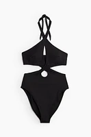 Padded-Cup Cut-Out Swimsuit