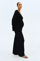 MAMA Textured Jersey Pants