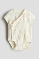 Cotton Muslin Wrapover Bodysuit