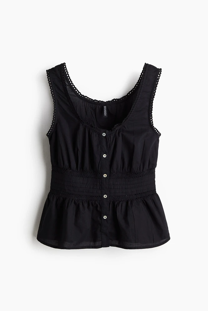 Sleeveless Peplum Top