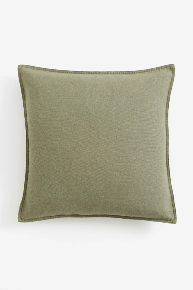Housse de coussin en lin mélangé