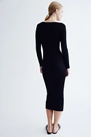 Boat-Neck Bodycon Dress