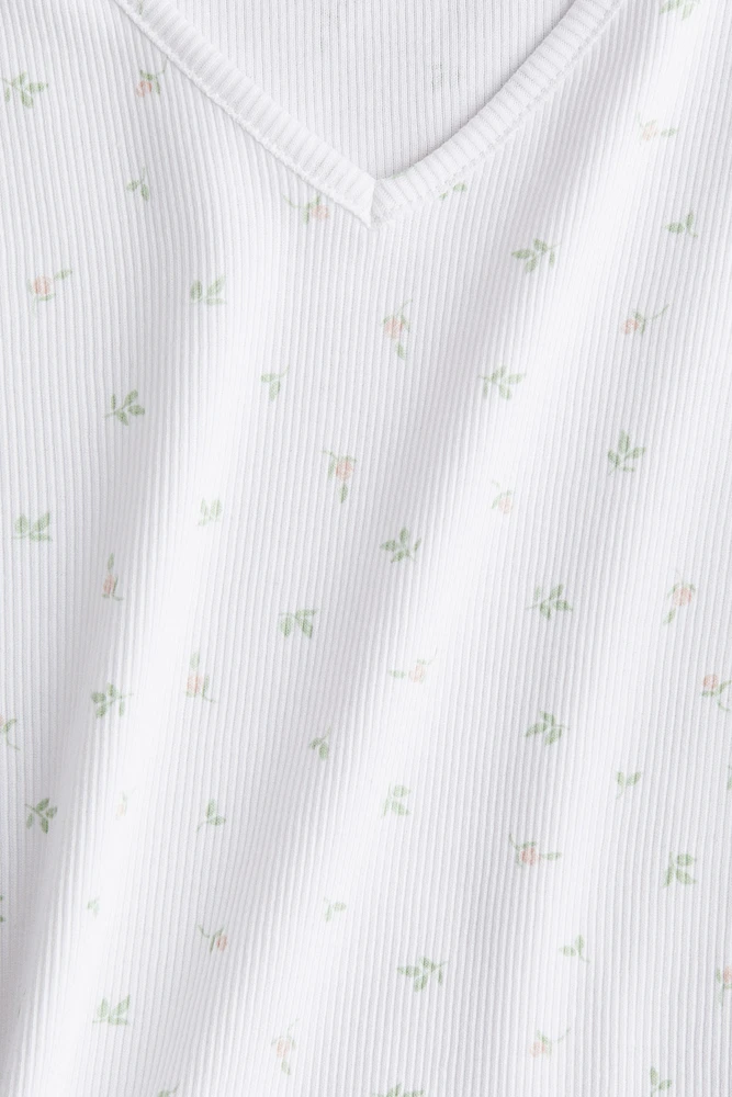 Ribbed Cotton Jersey Top