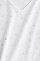 Ribbed Cotton Jersey Top