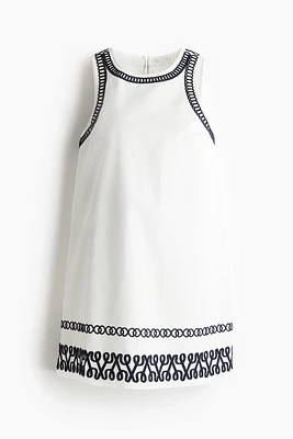 MAMA Before & After Embroidered Dress