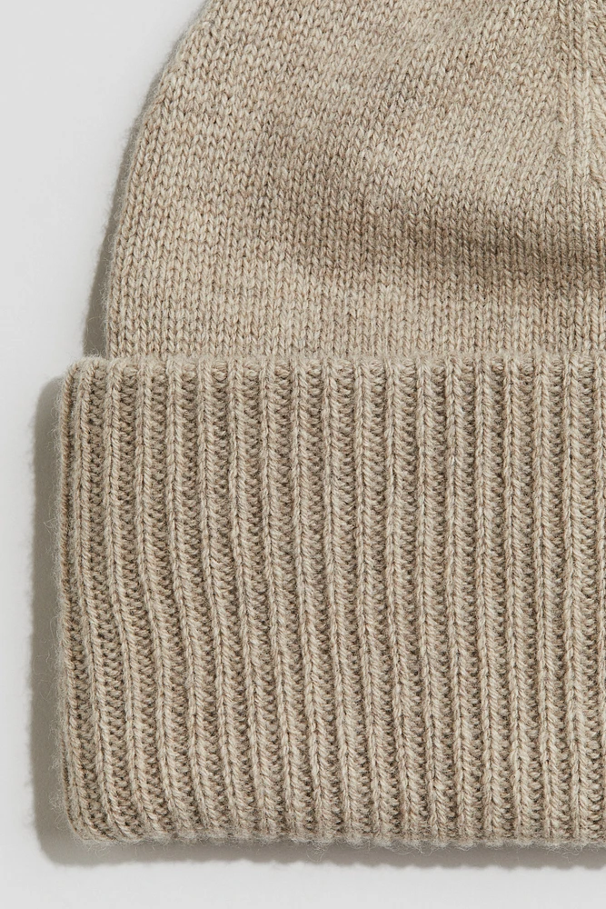 Rib-Knit Cashmere-Blend Beanie