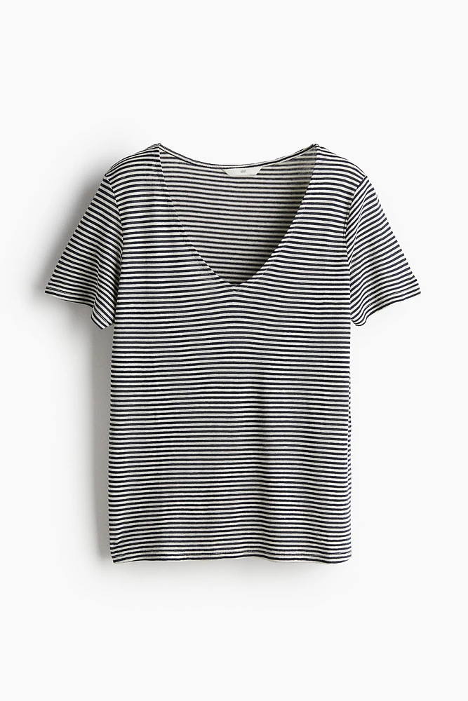 Linen-blend T-shirt