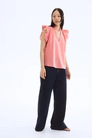 Ruffle-Trimmed Blouse
