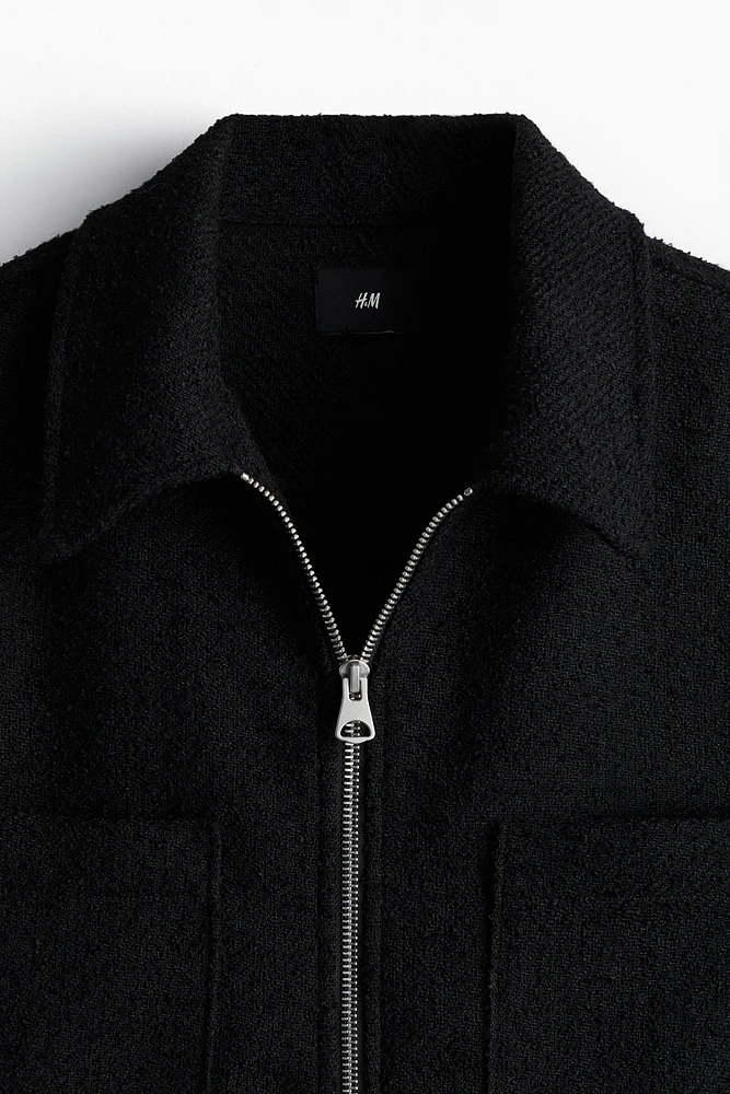 Regular Fit Overshirt with Zipper