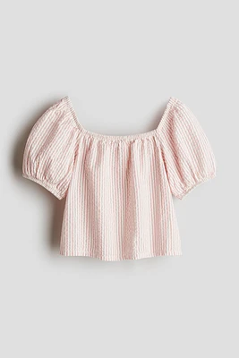 Cotton Seersucker Blouse