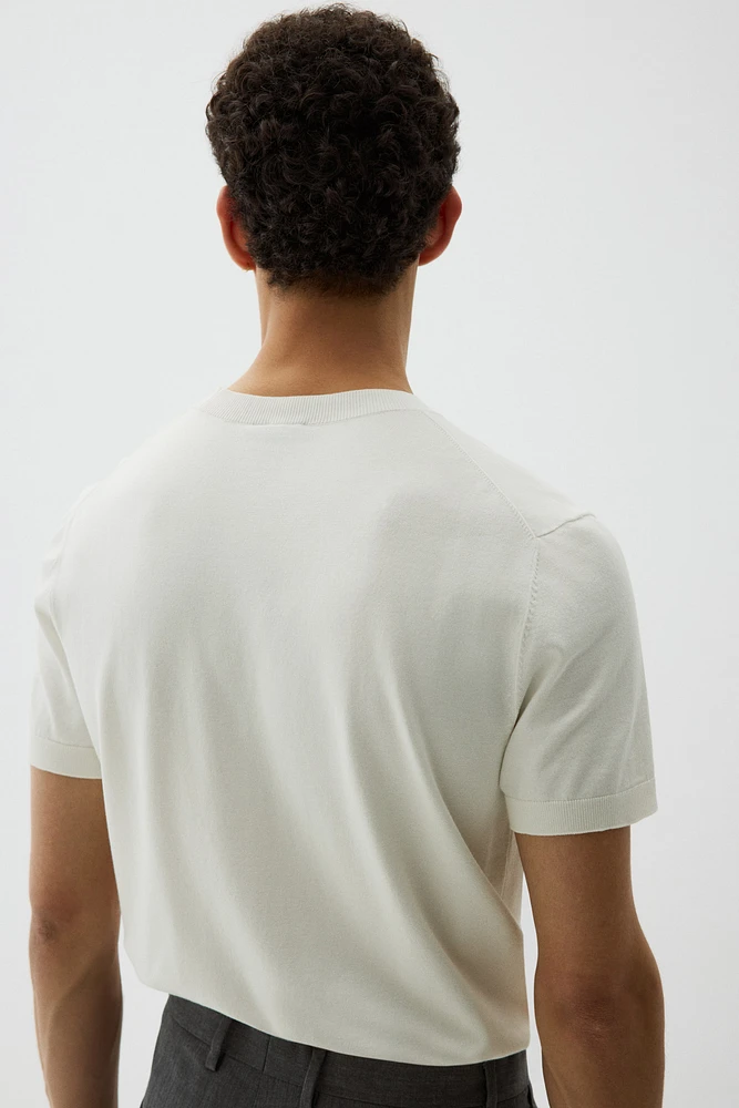 T-shirt près du corps en fin tricot