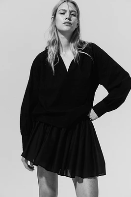 Blouse en tissu jacquard