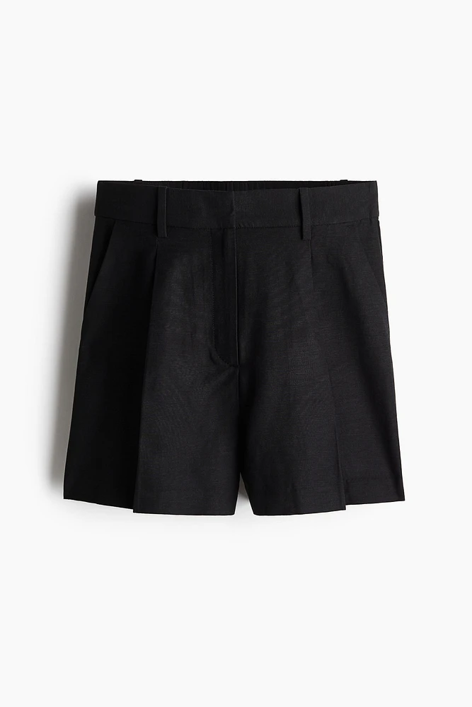 Linen-Blend Shorts